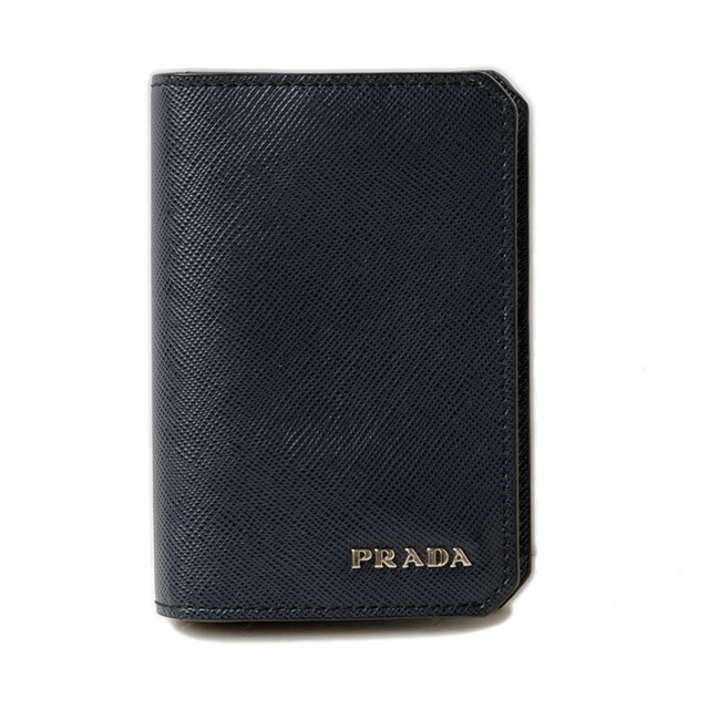 Prada Card Case Saffiano Blue